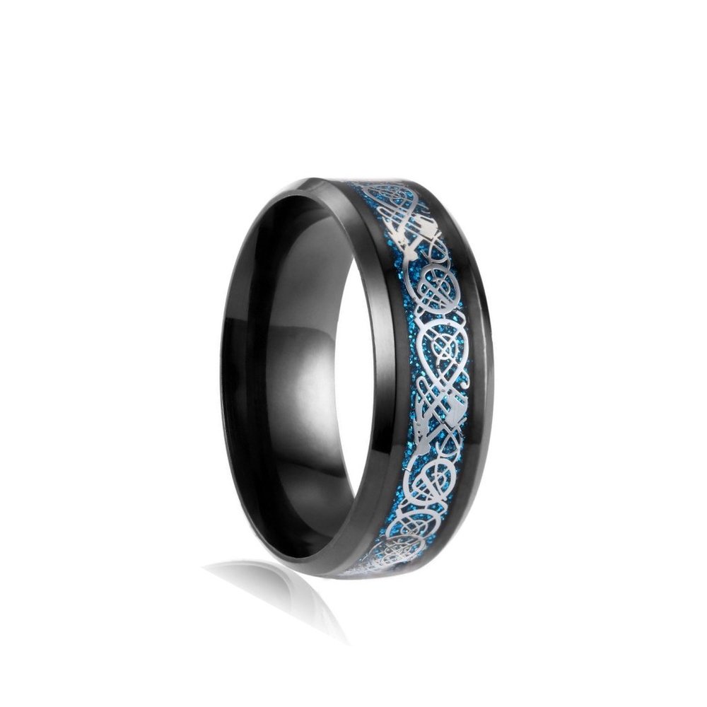 Blue Swirl Ring